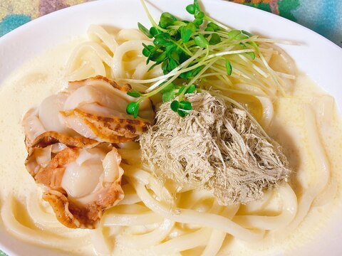 豆乳でクリーミーうどん